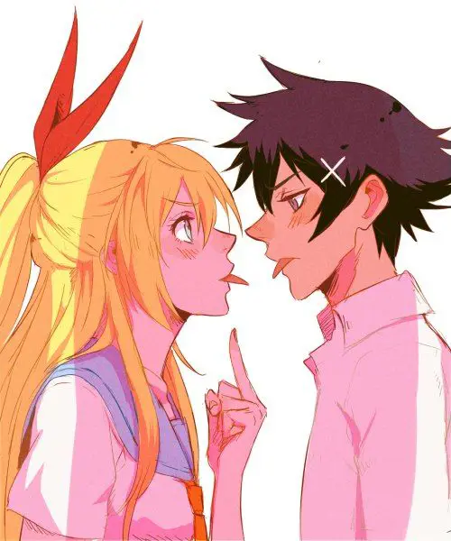 Kisah cinta yang rumit dan penuh lika-liku Adegan romantis antara Raku dan salah satu karakter perempuan