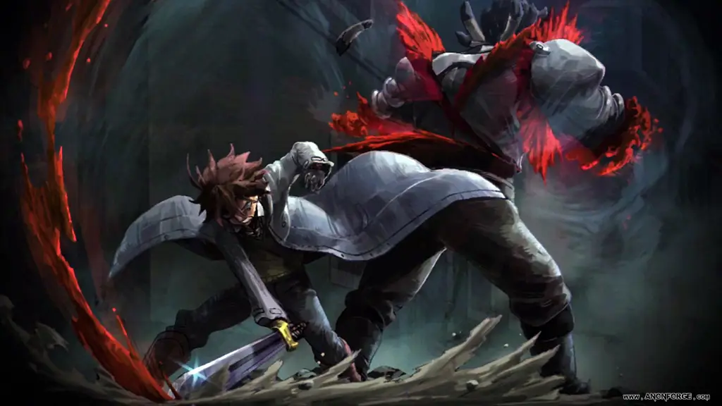 Adegan pertarungan yang menegangkan dalam Queens Blade Gambar adegan pertarungan anime yang epik