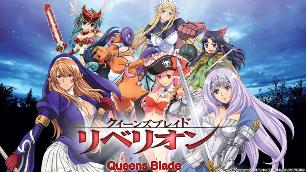 Poster resmi anime Queens Blade Poster anime Queens Blade