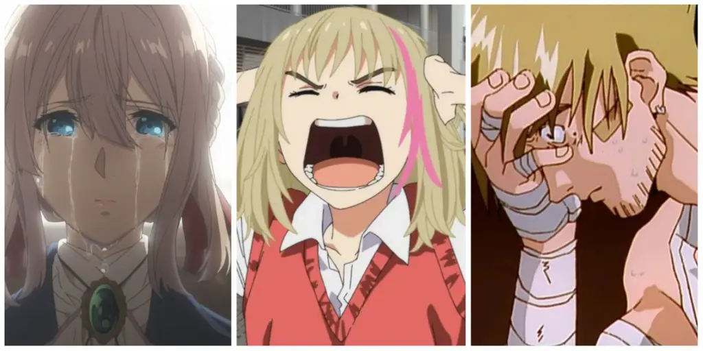 Pergulatan Emosi Karakter Anime Gambar karakter anime yang sedang mengalami pergolakan emosi