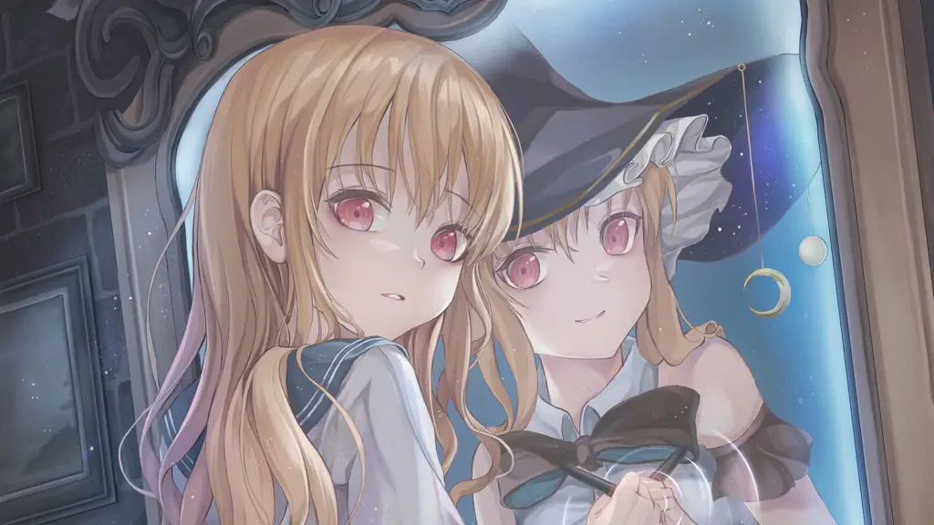 Merenungkan Diri Sendiri Gambar ilustrasi anime seorang gadis yang melihat pantulan dirinya di cermin seakan sedang merenung